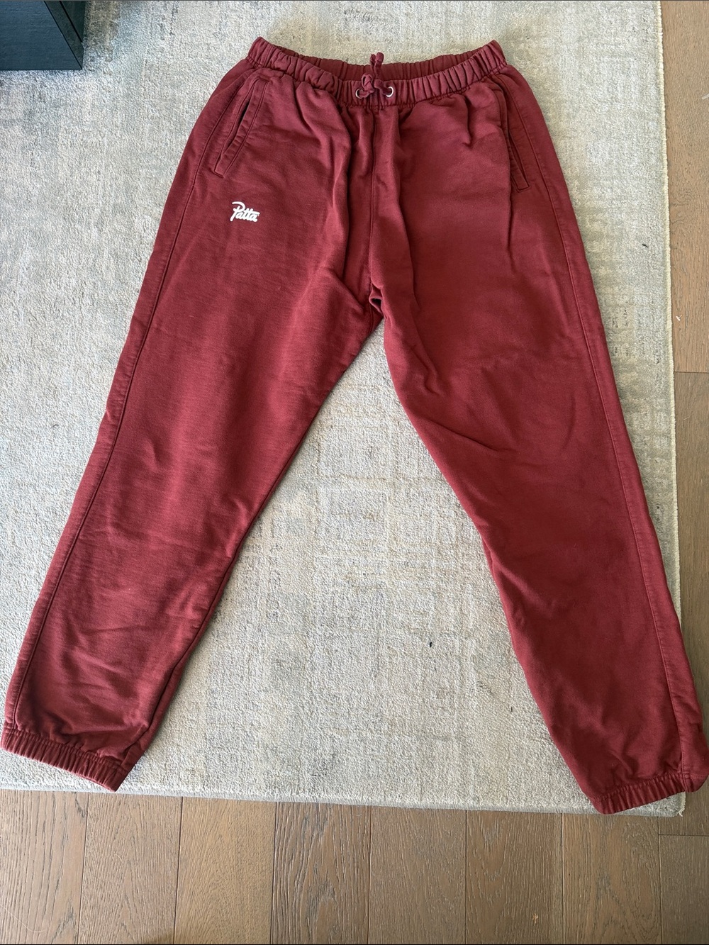 Patta Burgundy Drawstring Sweatpants